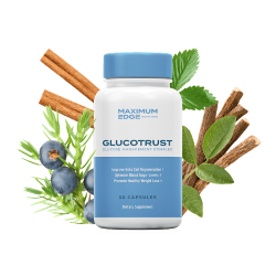 bottle of glucotrust with cinnamon and leaves 1